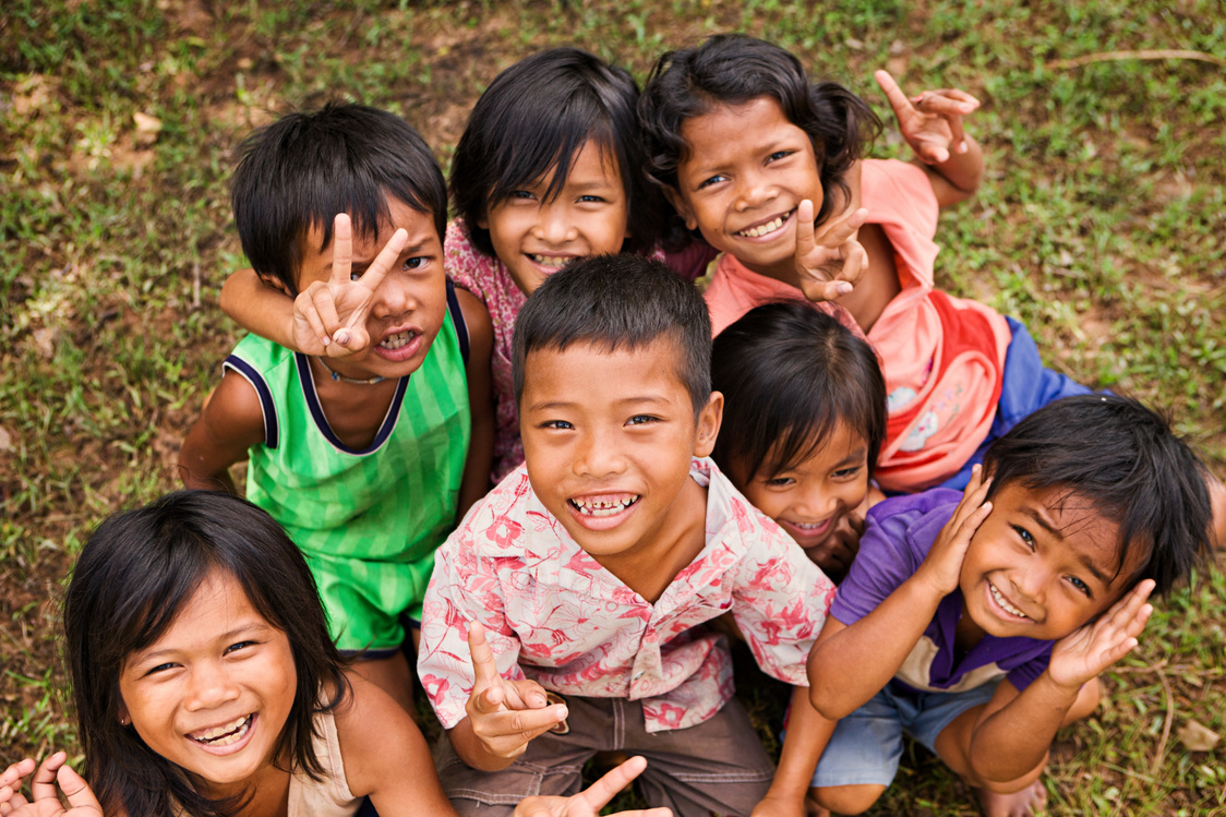 Group of Cambodian children